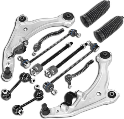 Bethesda Industrial 12Pcs Front Lower Control Arm Tie Rod Sway Bar Kit For 2009-2014 Nissan Maxima
