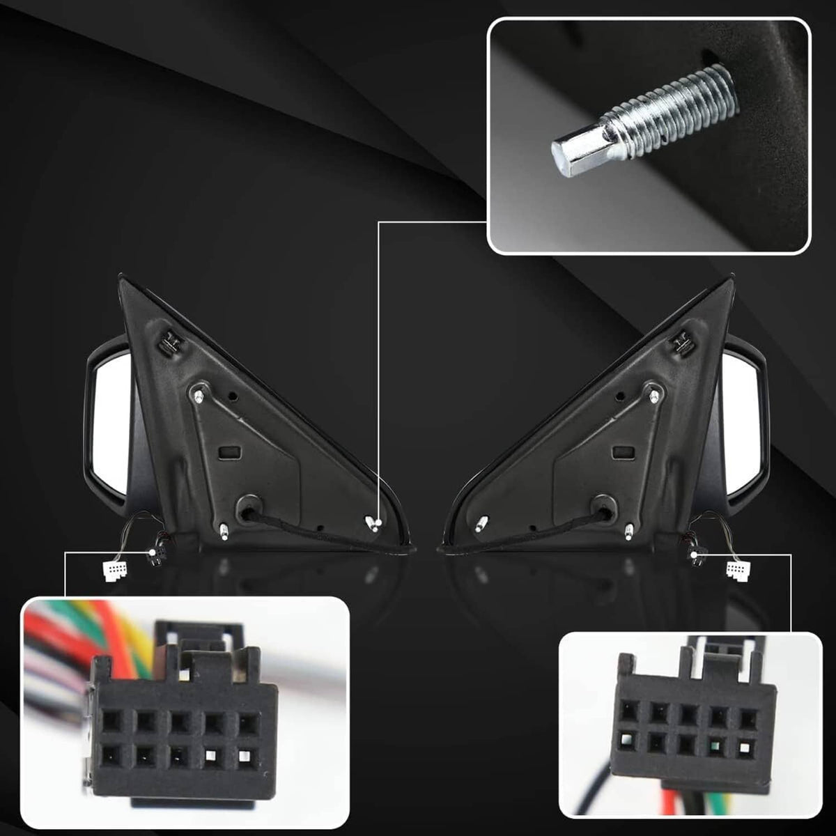 Bethesda Industrial Right/Passenger Side For 2013-2019 Ram 1500 Manual Fold+Heated+LED Signal Mirror