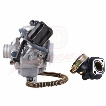 Bethesda Industrial Carburetor Carb w/ Intake manifold For Chinese GY6 Scooter Go Kart 150 150CC