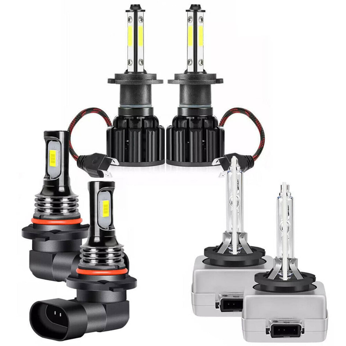 Bethesda Industrial For Cadillac Escalade 2007-2008 COMBO LED/HID Headlight hi/lo+Fog Light 6 Bulbs