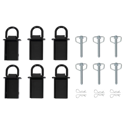 Bethesda Industrial 6PK Heavy-Duty 12,000 Lbs Removable D-Ring Stake Pocket For Flatbed/Trailers