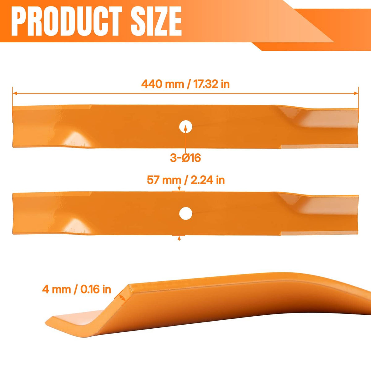 Bethesda Industrial Mower Deck Blade for Toro TimeCutter 5000 SS5000 115-5059-03 94-128 3-Packs