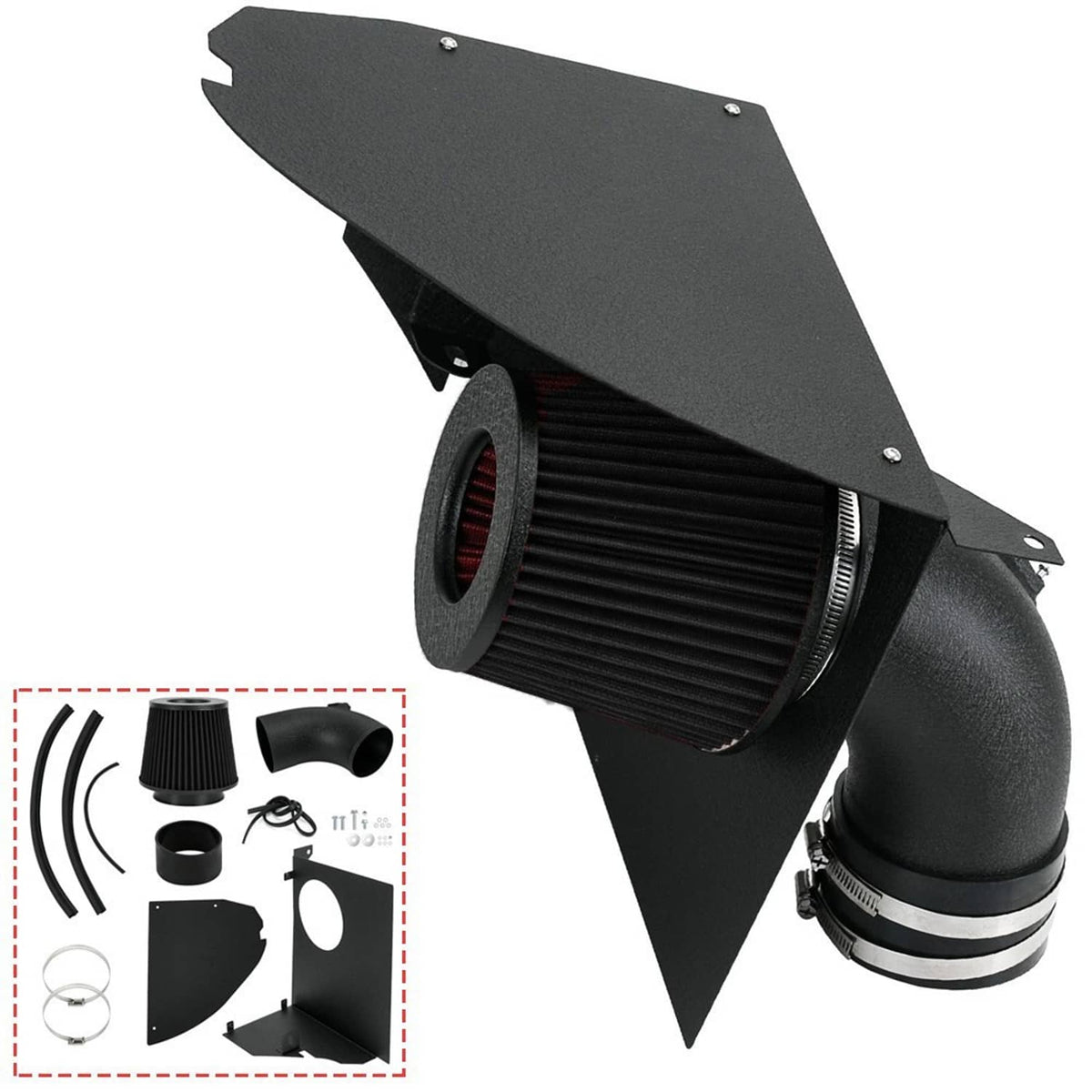 Bethesda Industrial 4" Cold Air Intake System Kit w/Black Filter For 2019+ BMW M340i G20 G21 B58 3.0