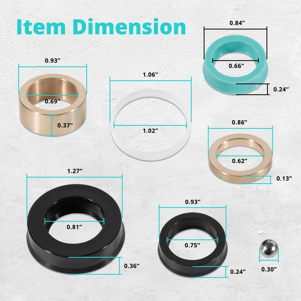 Bethesda Industrial 241623 Pump Repair Kit Fit for Fireball 300 (50:1) & Dynastar 10:1 Grease Pumps