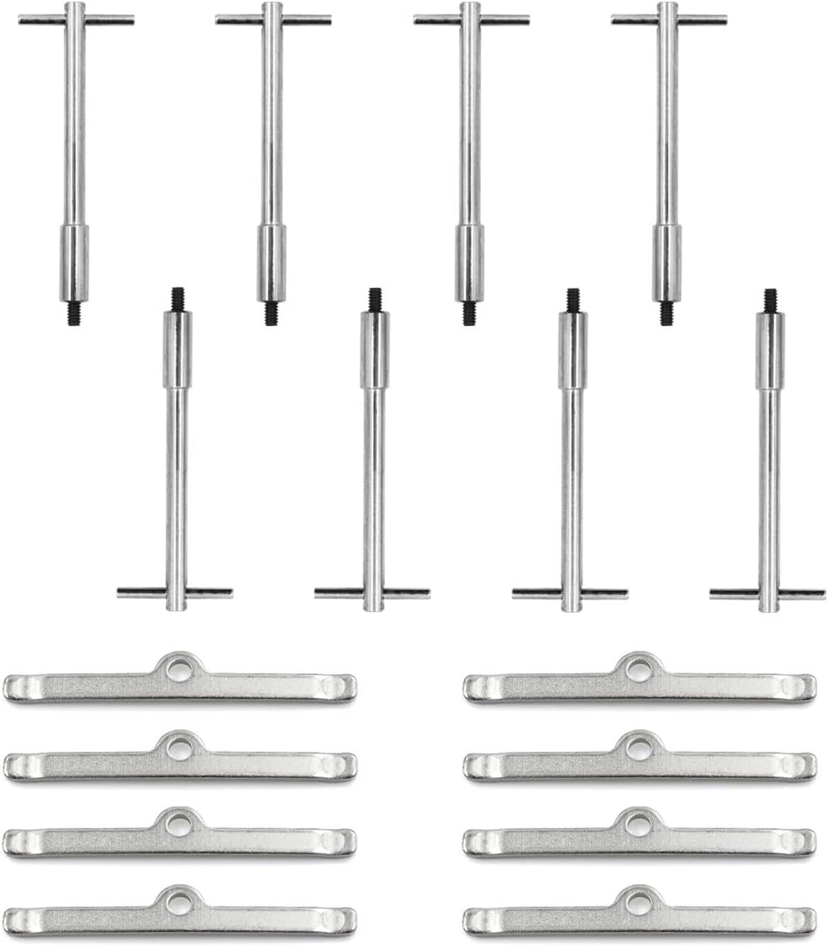 Bethesda Industrial Chrome T-Bar, 4-1/4" Tall Valve Cover Bolts, Hold Down Kit for Chevy SBC 283-350