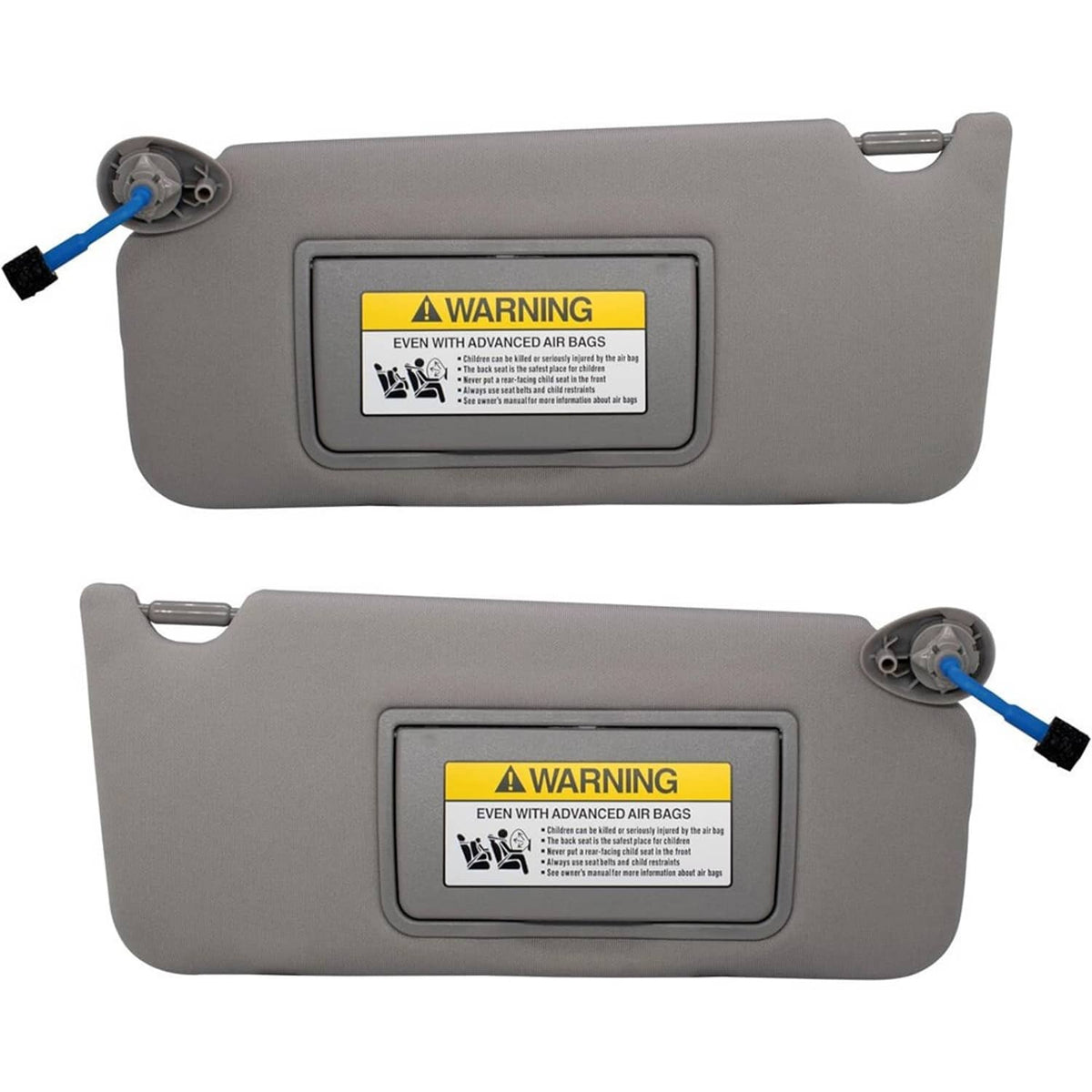 Bethesda Industrial 2x Gray Sun Visor w/ Light & Mirror Set For 2008-2017 Honda Accord 83280TA5A51ZA