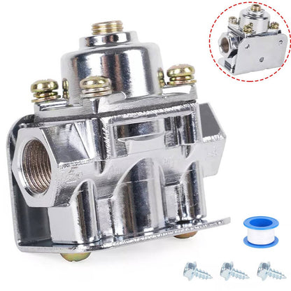 Bethesda Industrial Fuel Pressure Regulator Carburetor Chrome Fit Holley 12-803 2 Port 4 1/2 to9 PSI