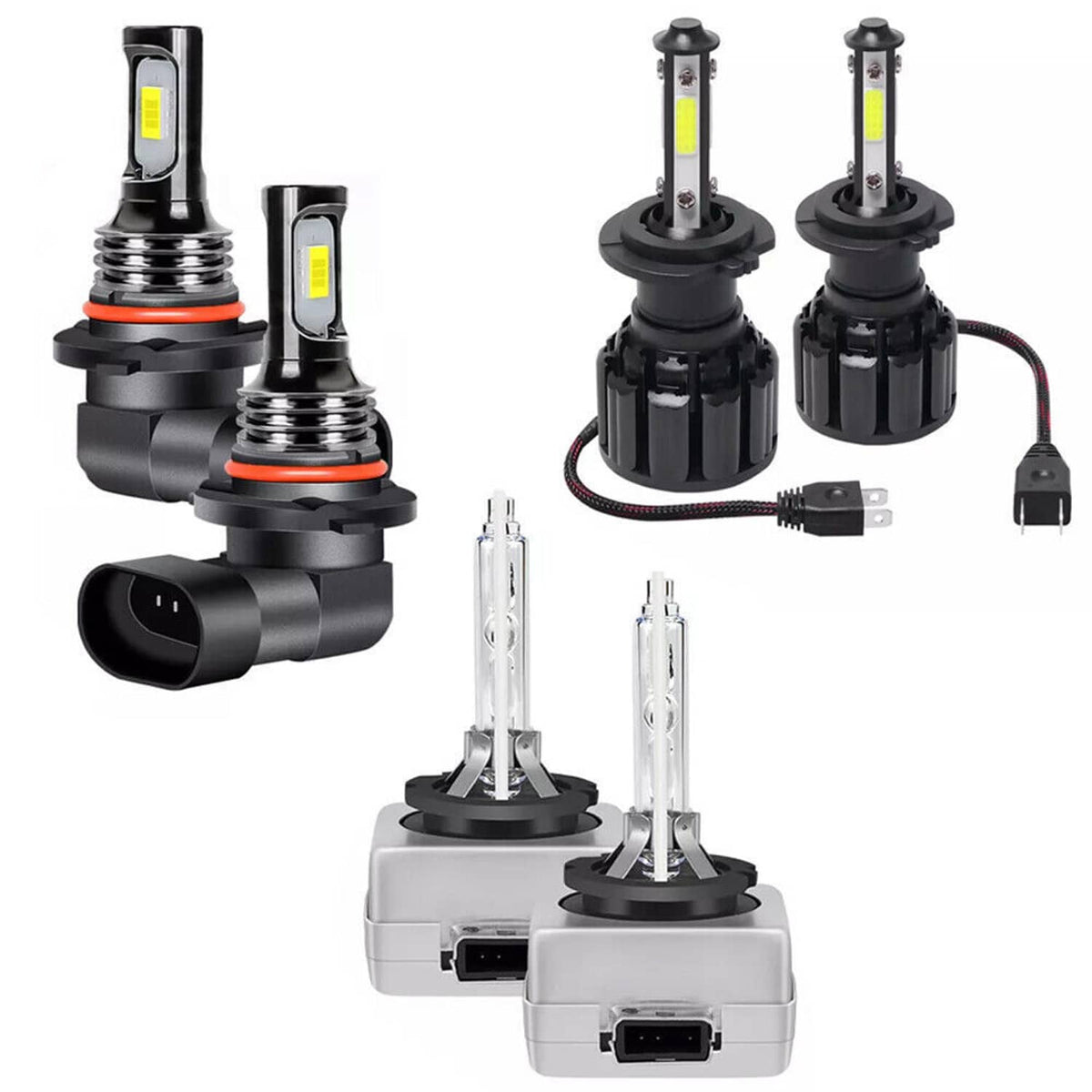 Bethesda Industrial For Cadillac Escalade 2007-2008 COMBO LED/HID Headlight hi/lo+Fog Light 6 Bulbs