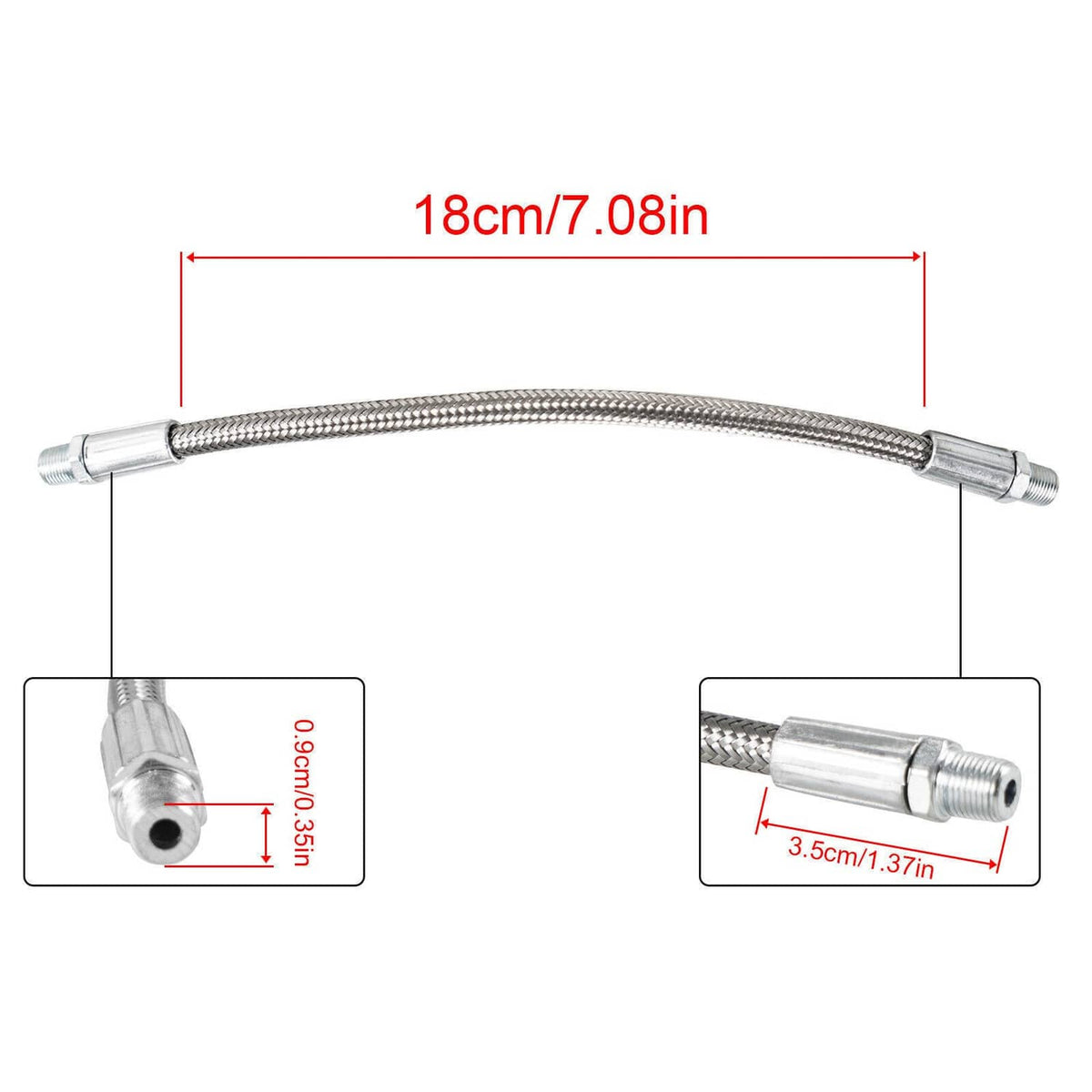 Bethesda Industrial For LS LS1 Throttle Body Bypass Coolant Steam Port Crossover Hose Braided Kit