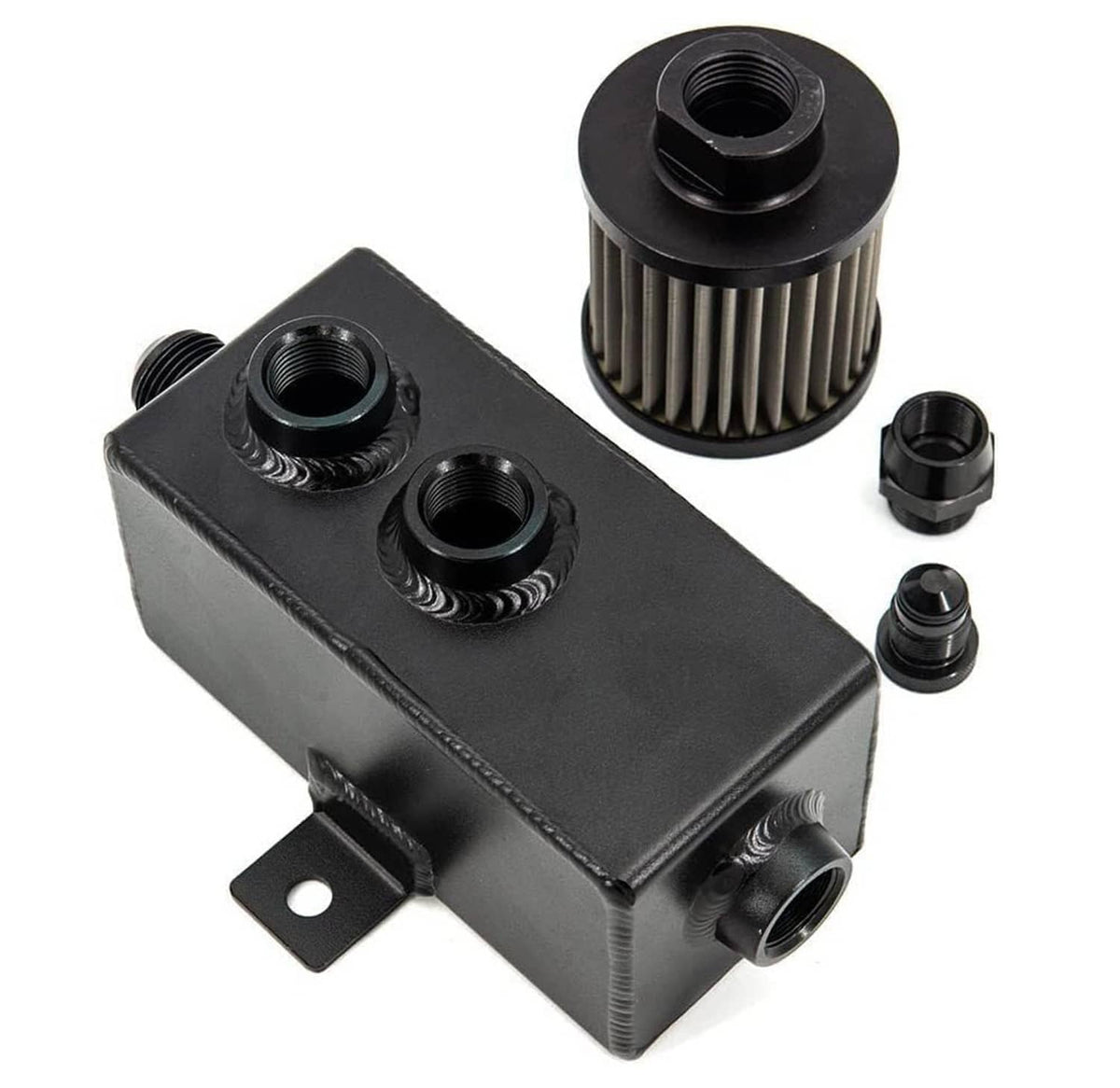 Bethesda Industrial Aluminum 1L Oil Catch Can Reservoir Tank & Breather Filter Baffled 10AN Fitting