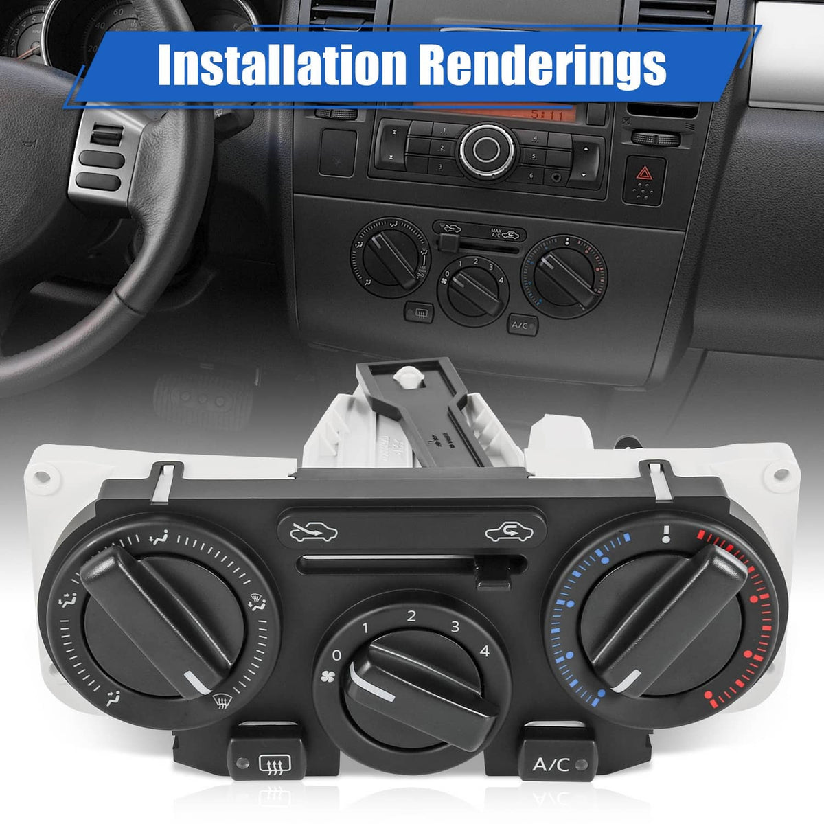Bethesda Industrial For 2004-2011 Nissan Versa Tiida 27510-ED50A A/C Control Panel Switch Button