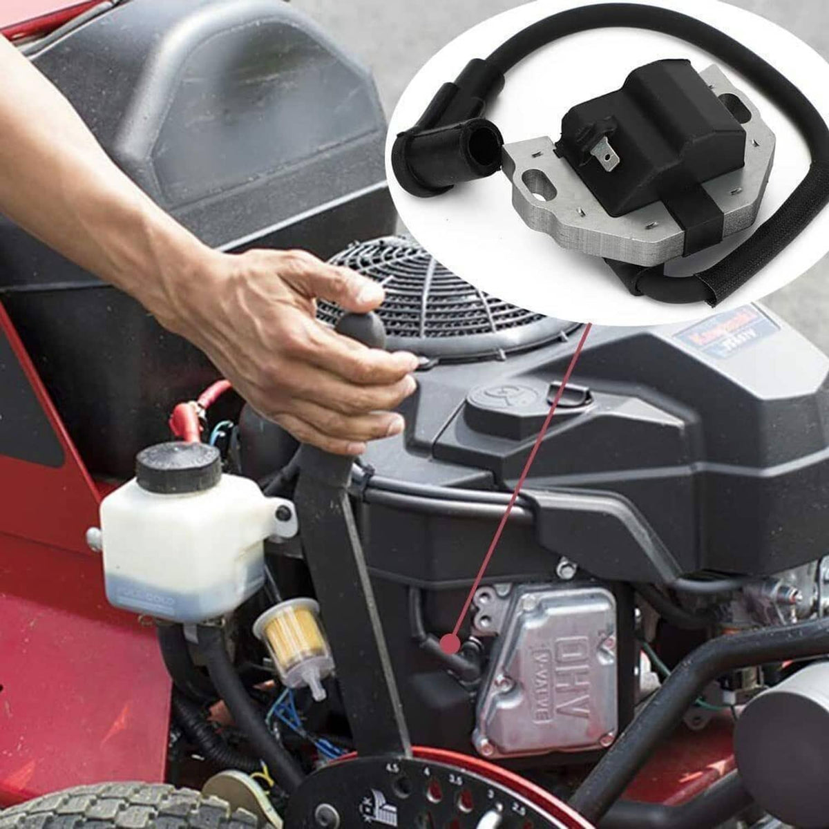 Bethesda Industrial Set Ignition Coil w/ Spark Plug For KAWASAKI FR FS FX Series Engines 21171-0743