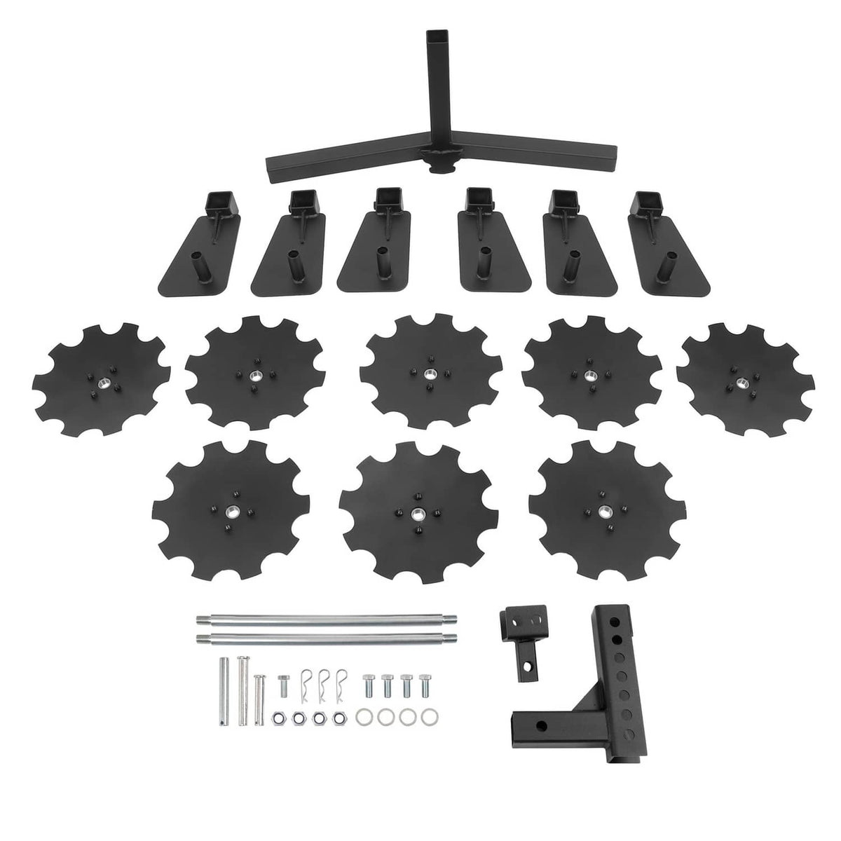 Bethesda Industrial 34" Disc Plow Harrow w/ 2-inch Receiver Hitch 8-blade disc For Tractor ATV UTV