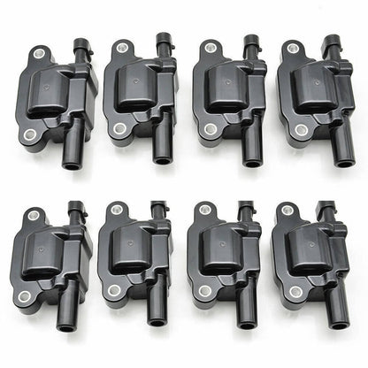 Bethesda Industrial 8 Pack UF413 Ignition Coils + 41-962 Spark Plugs + Spark Plug Wires For Chevy