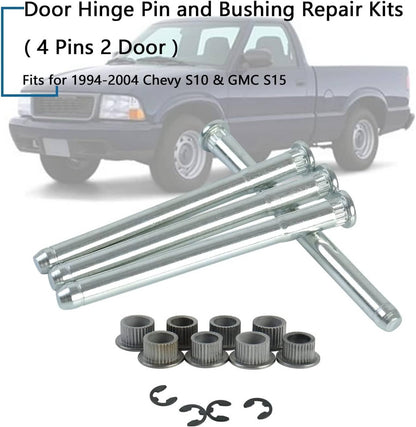 Bethesda Industrial New For 1994-2004 Chevy S10 & GMC S15/Sonoma Door Hinge Pins and Bushing Kit