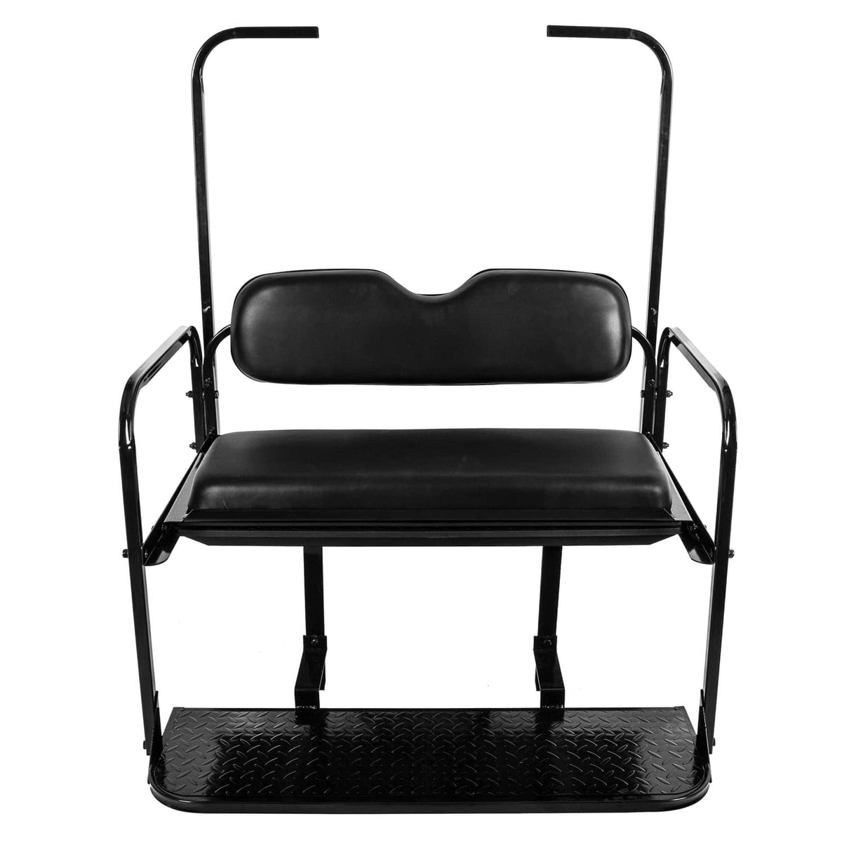 Bethesda Industrial Flip Folding Rear Seat Cushions Pad w/Roof Support For EZGO TXT 1995+ Golf Cart