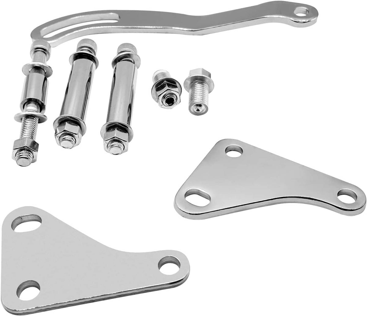 Bethesda Industrial New Chrome Power Steering Pump w/ Bracket & Pulley Kit For SBC Chevy 350 305