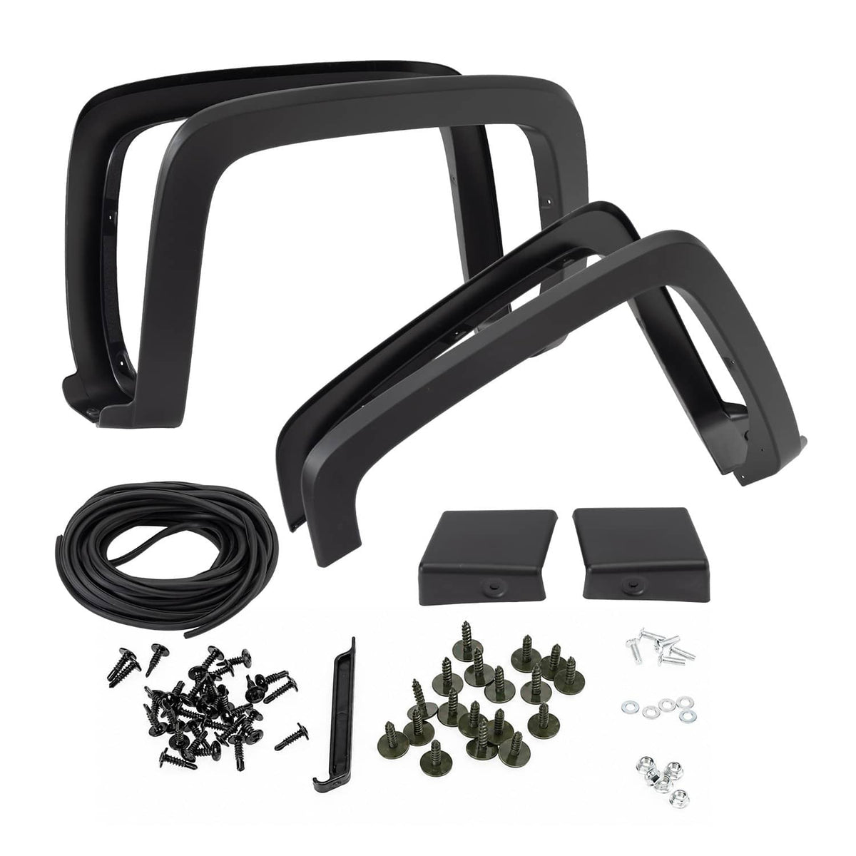 Bethesda Industrial 4Pcs Fender Flares for Chevrolet Silverado 1500 2014 2015 2016 2017 2018 Black