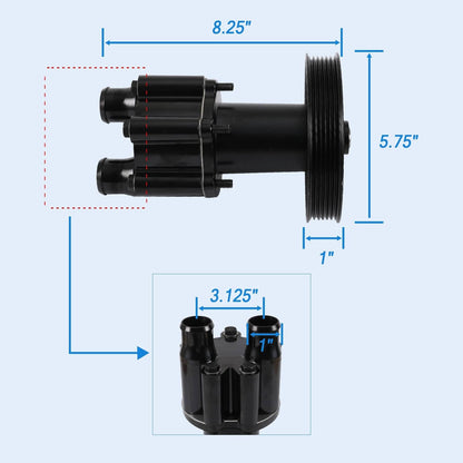 Bethesda Industrial Raw Sea Water Pump & Pulley 46807151A9 for MERCRUISER 4.3L 5.0L 5.7L 6.2L 7.4L