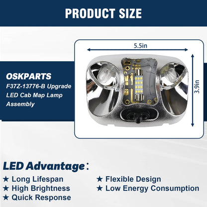Bethesda Industrial New Interior Dome Cab Lamp Light Compatible For 1994-1998 Ford Ranger Splash
