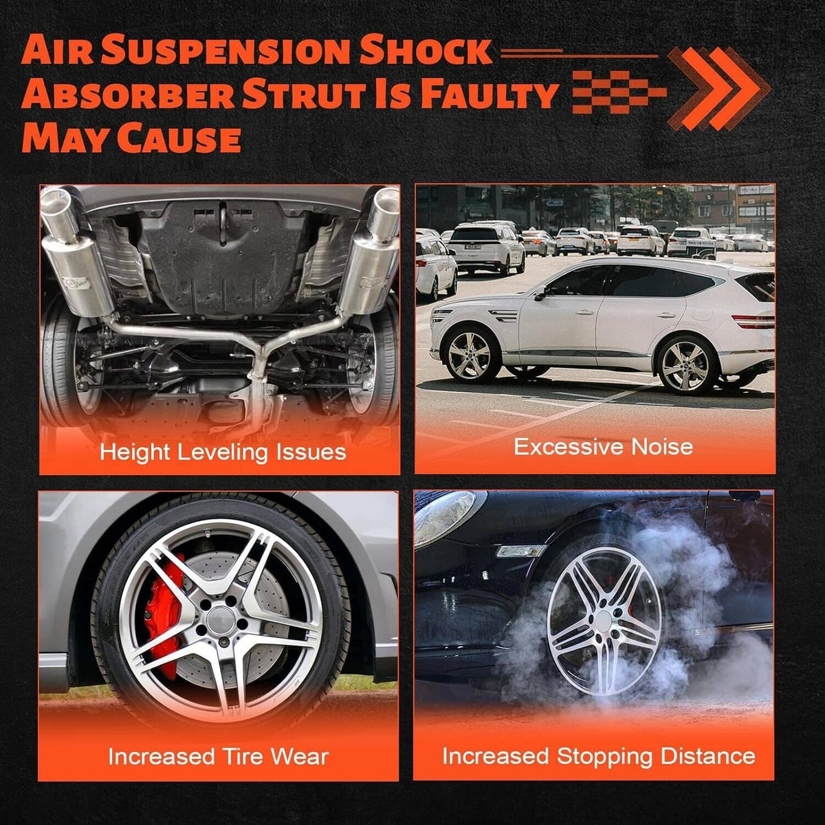 Bethesda Industrial Pair Front Air Suspension Shock Struts w/ADS For Mercedes W166 X166 GL450 GLS550