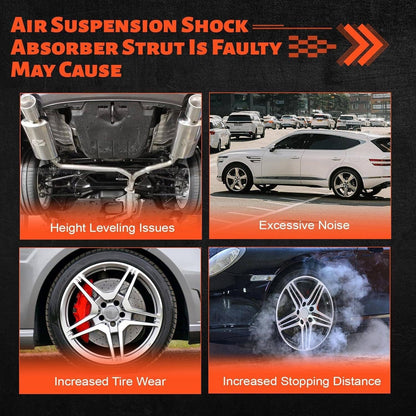 Bethesda Industrial Pair Front Air Suspension Shock Struts w/ADS For Mercedes W166 X166 GL450 GLS550