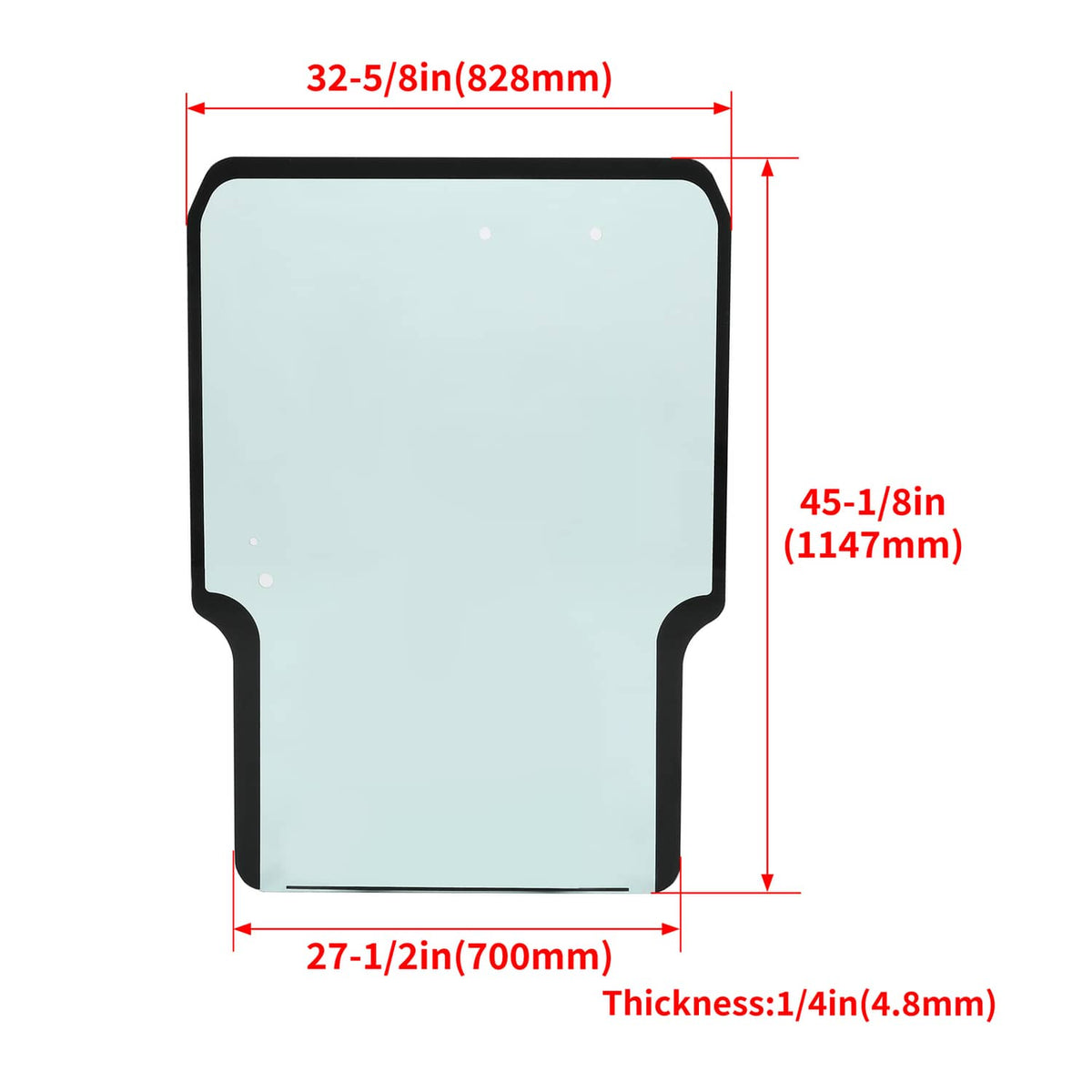 Bethesda Industrial Front Door Window Glass For Skid Steer Takeuchi TL150 TL240 Replace 0880865301