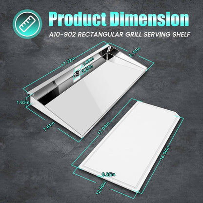 Bethesda Industrial A10-902 Rectangular Grill Serving Shelf w/ Removable Cutting Board for 9” x 18"