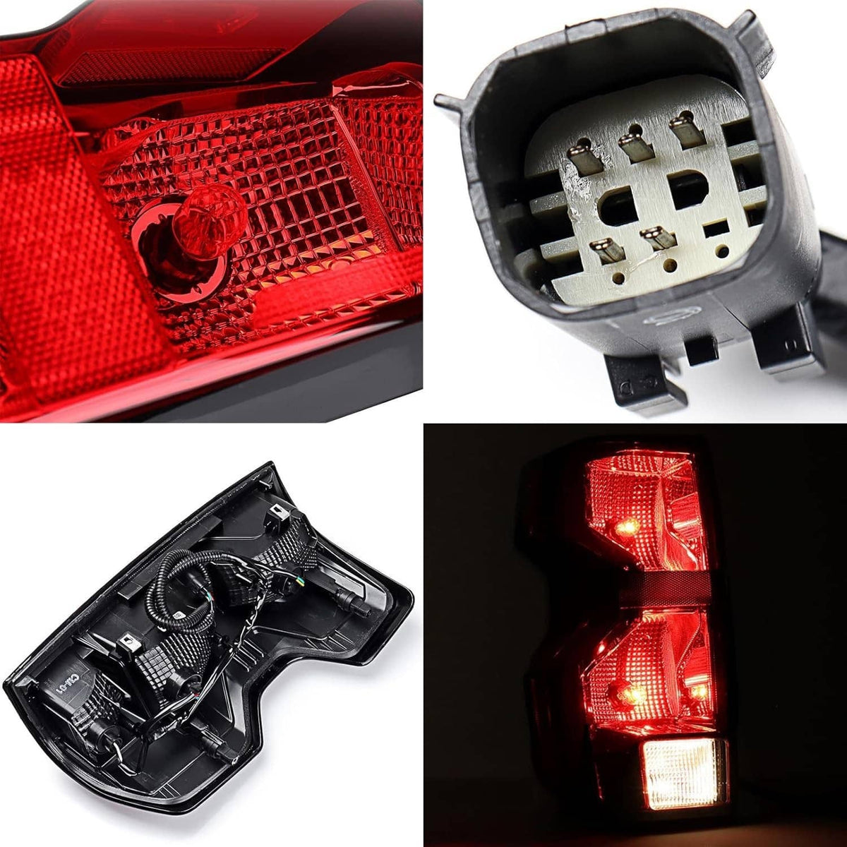 Bethesda Industrial Driver & Passenger Side Halogen Tail Lights w/ Bulb For 2023 2024 Chevy Colorado