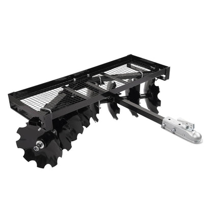 Bethesda Industrial Tow-Behind Notched Disc Harrow 4FT For ATV UTV Trailer Tilling W/ A 2" Towball
