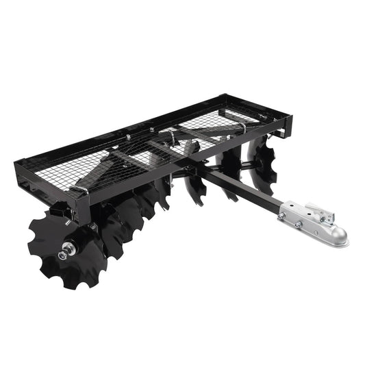 Bethesda Industrial Tow-Behind Notched Disc Harrow 4FT For ATV UTV Trailer Tilling W/ A 2" Towball