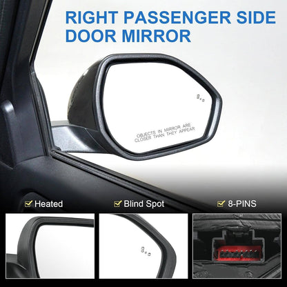 Bethesda Industrial New Right Side Mirror w/Manual Folding Power Heated For 2020-2023 Ford Explorer