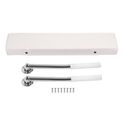 Bethesda Industrial For Universal Boat Seat Backrest W/Folding Arms Leaning Post White + Silvery