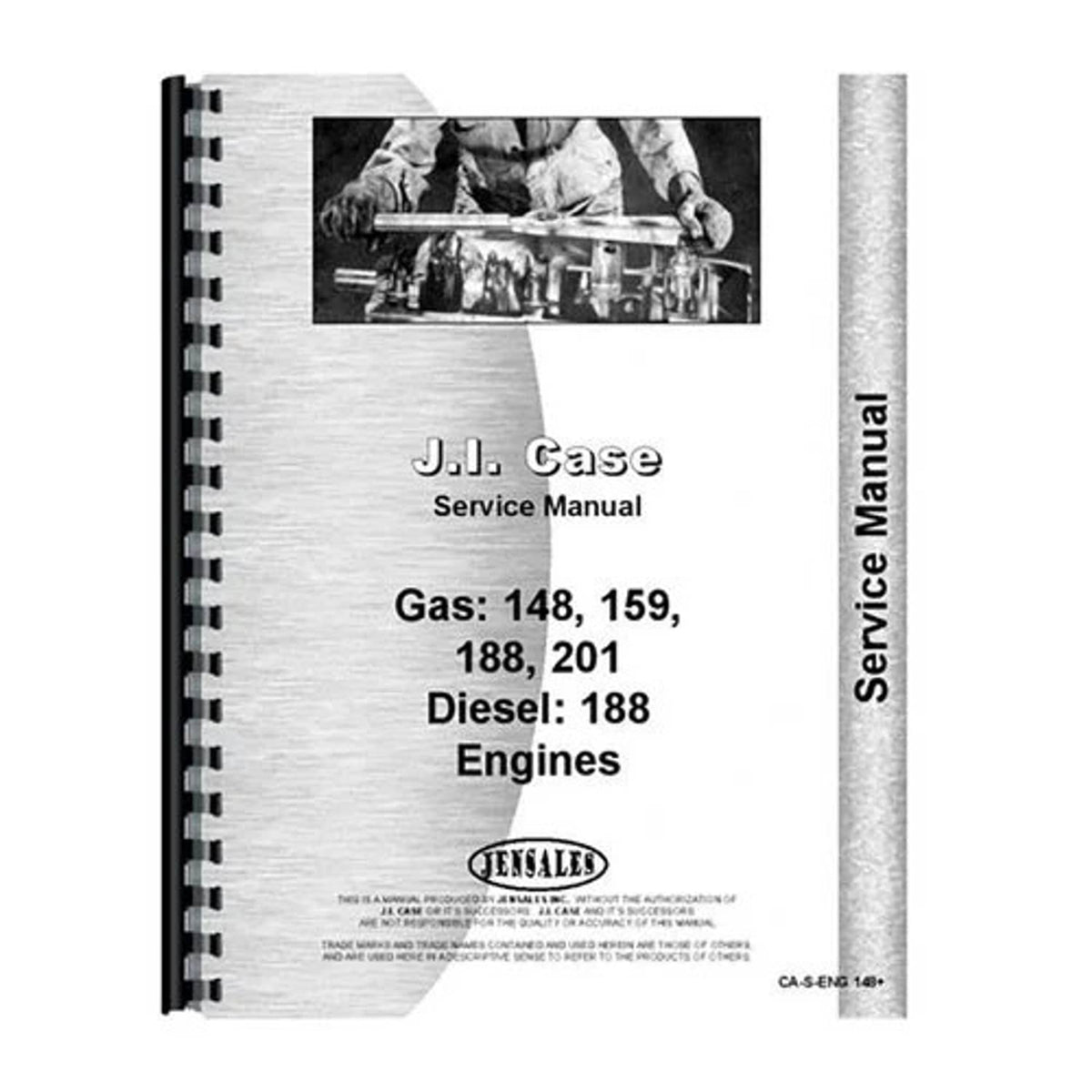 Bethesda Industrial Service Manual fits Case D188 G148 G159 G188