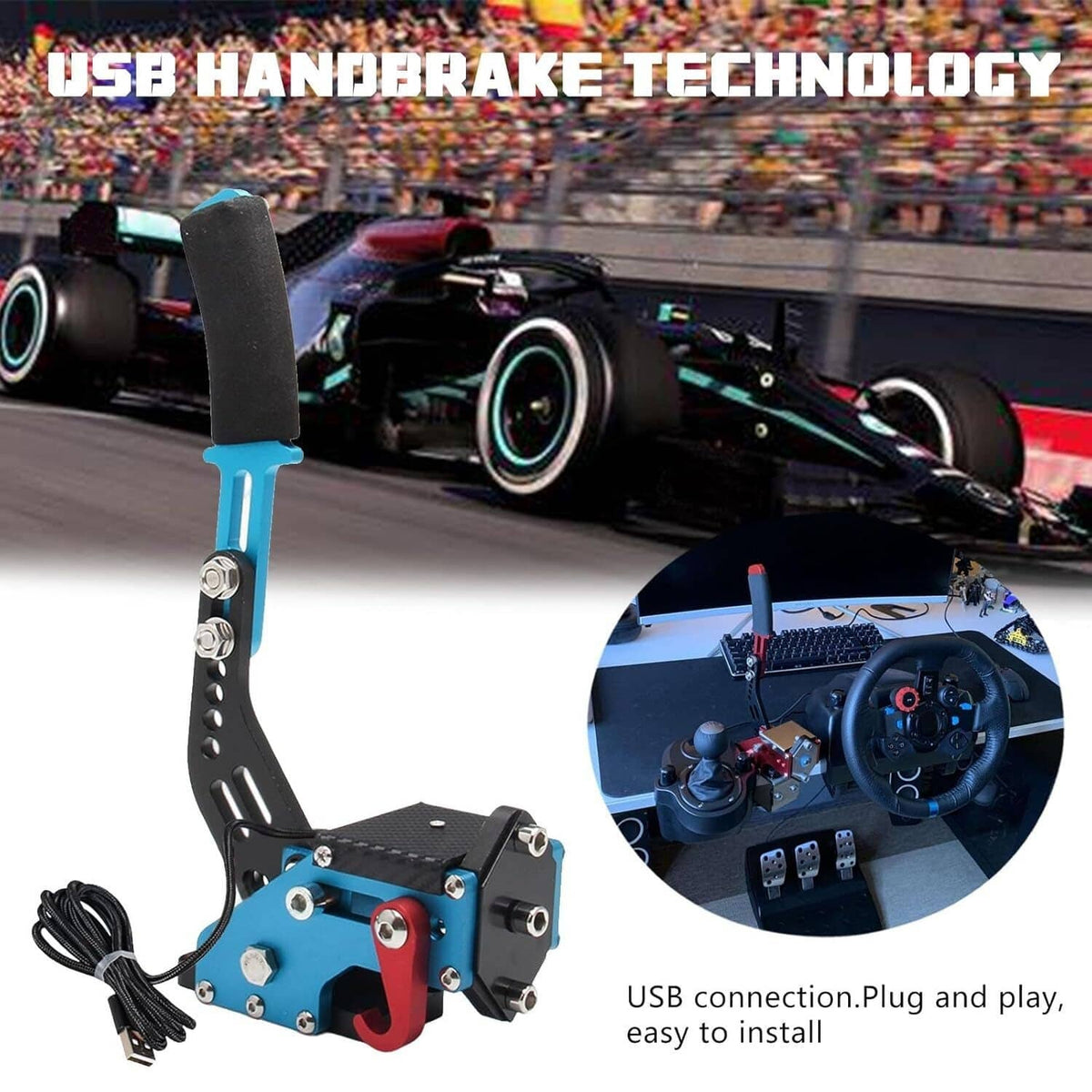 Bethesda Industrial 64 Bit USB PC Handbrake SIM for Racing Games G25/27/29 T500 T300 G923 G920 New