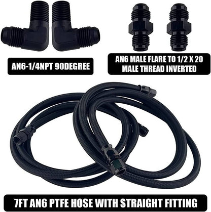 Bethesda Industrial For GM 4L60E 4L65E TH350 TH400 Automatic Transmission Cooler 6AN Hose Line Kit