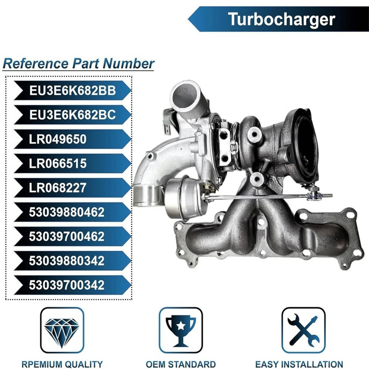 Bethesda Industrial Turbo Charger for 2014-2017 Range Rover Evoque L538 Discovery Sport L550 2.0L
