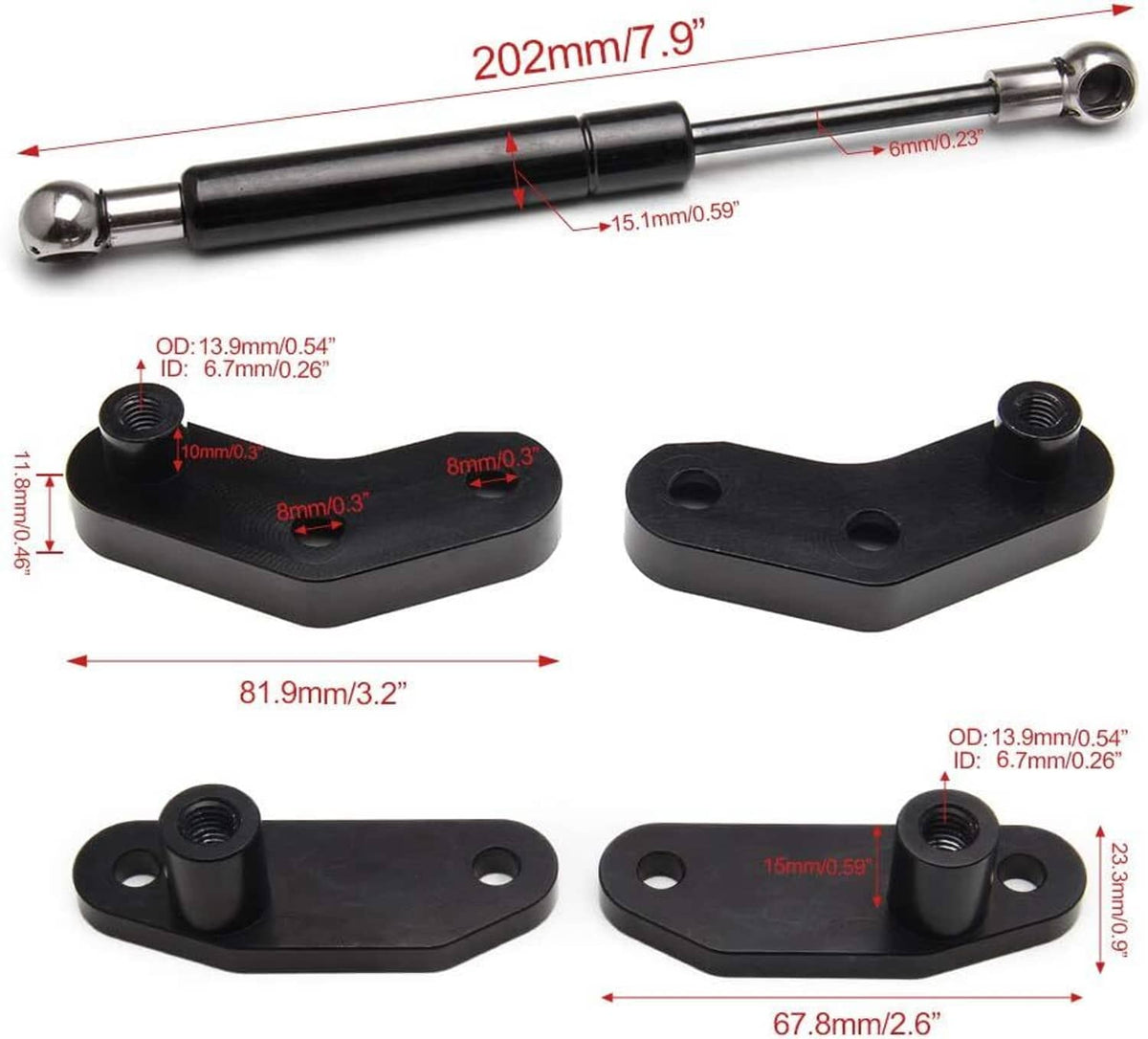 Bethesda Industrial Door Opener Kits Door Shocks Struts Fit for 17-22 Can Am Maverick X3 Front Rear