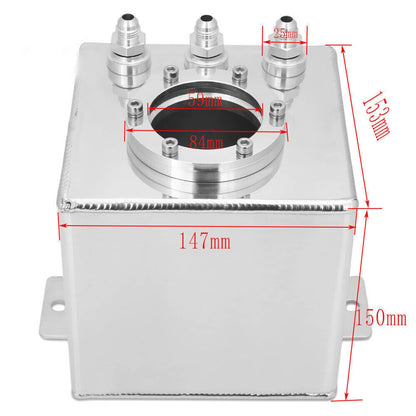 Bethesda Industrial 2L Billet High Flow Swirl Fuel Surge Tank AN6 Fitting & 044 External Fuel Pump