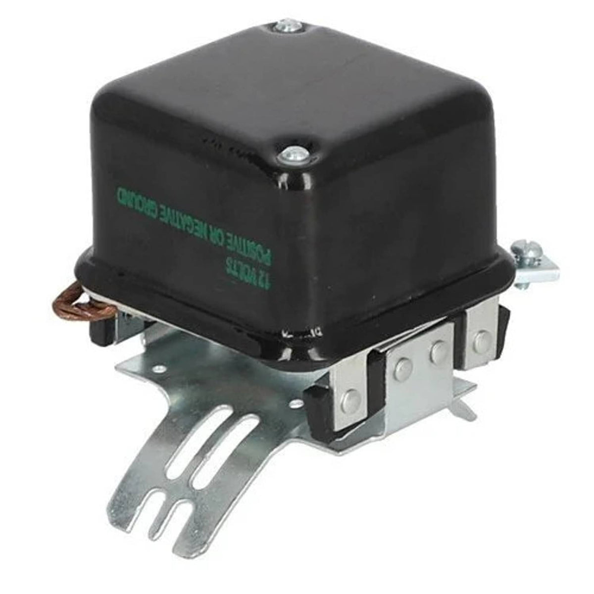 Bethesda Industrial Voltage Regulator - 12 Volt - 4 Terminal - Curved Mount fits John Deere A