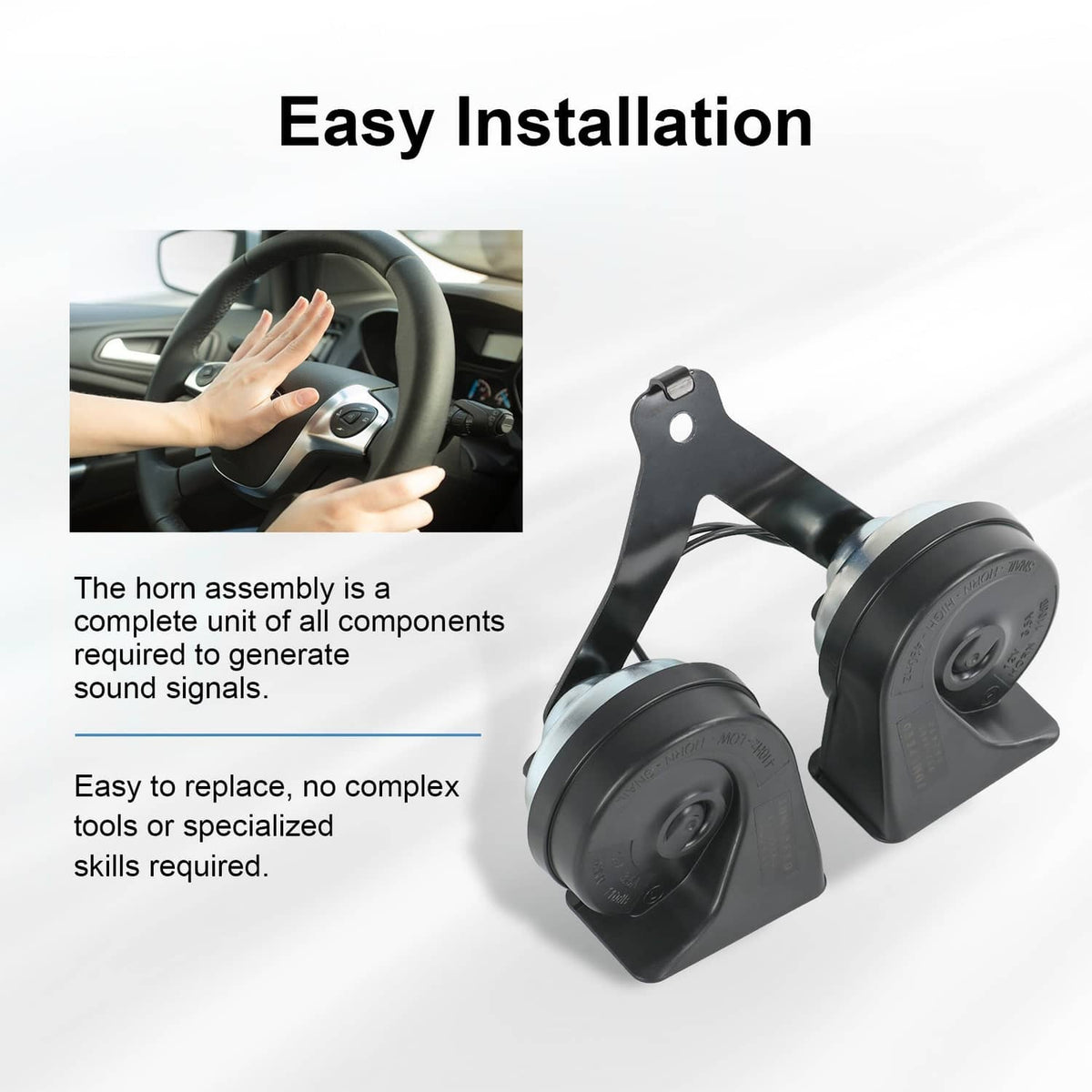 Bethesda Industrial Snail Horn High & Low Dual Pitch Assembly For Ford F-150 2015-2022 FL3Z-13832-B