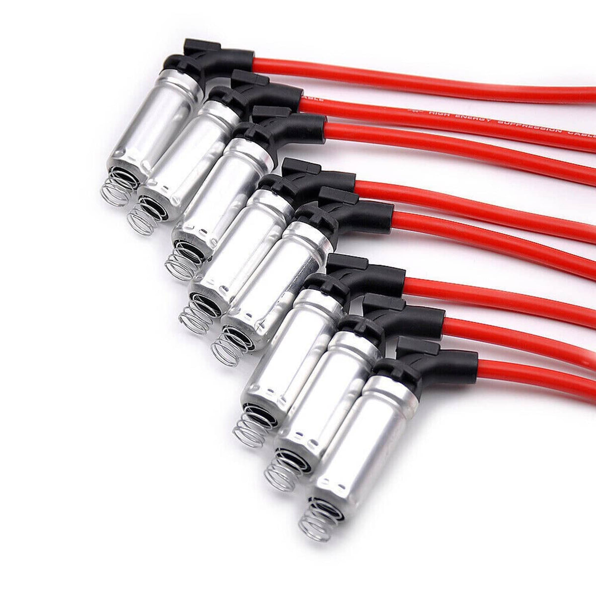 Bethesda Industrial 8Pcs Round Ignition Coil & Wires For Chevy Silverado GMC LS1 LS3 4.8L 5.3L 6.0L