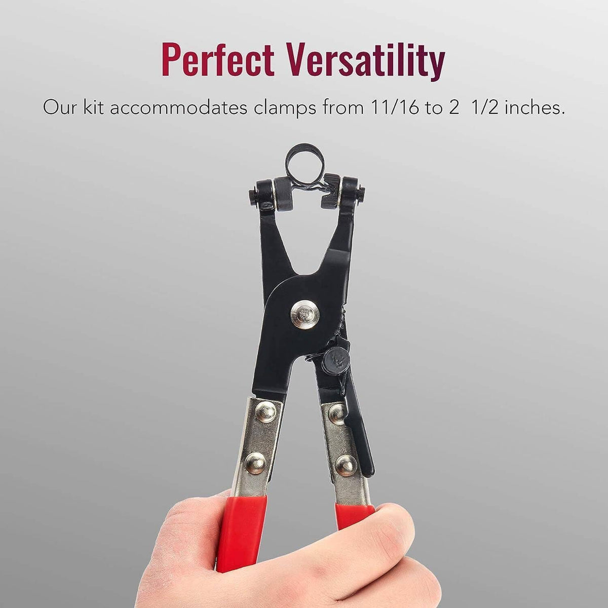 Bethesda Industrial Flexible Automotive Hose Clamp Clip Plier Tool Set Swivel Jaw Flat Angled Band