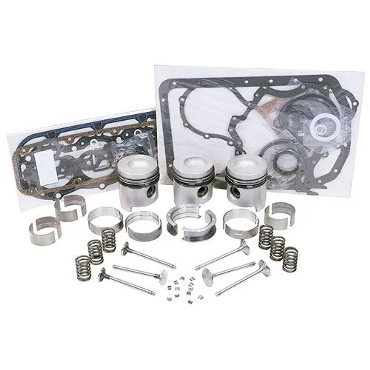 Bethesda Industrial Engine Rebuild Kit with Valve Train - Less Bearings - 6/69-2/90 fits Ford 4000