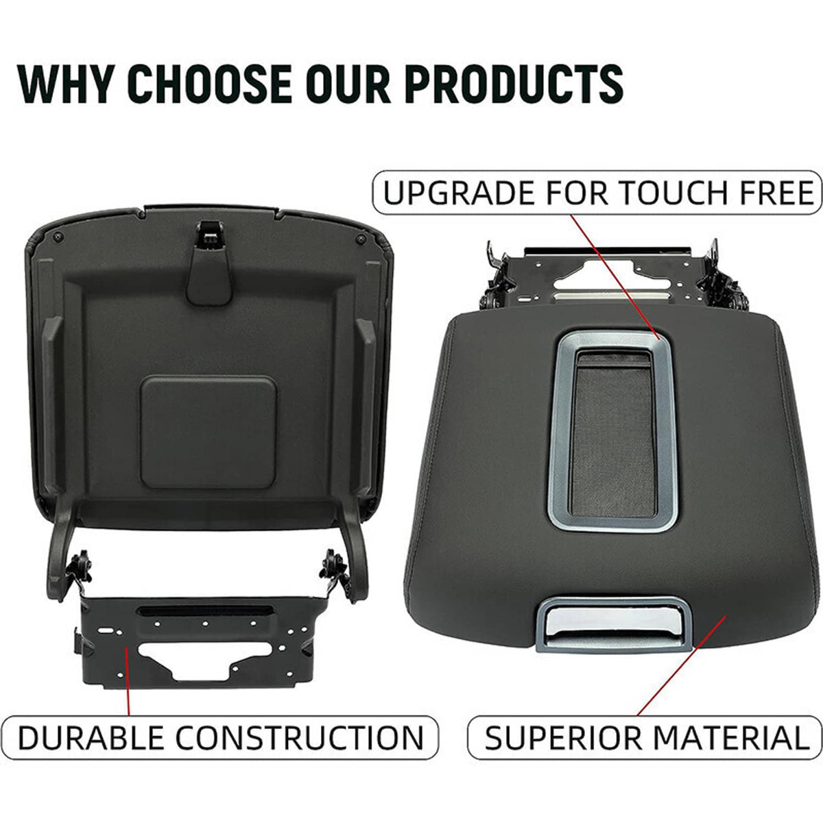 Bethesda Industrial New Leather Center Console Armrest Lid For 2015-2019 Chevrolet Tahoe  0227083AA