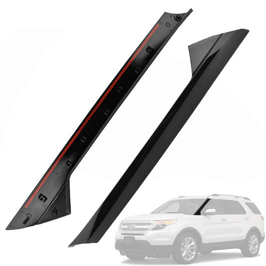 Bethesda Industrial Windshield Outer Trim Pillar Molding RH+LH Side Fit For 2011-2019 Ford Explorer