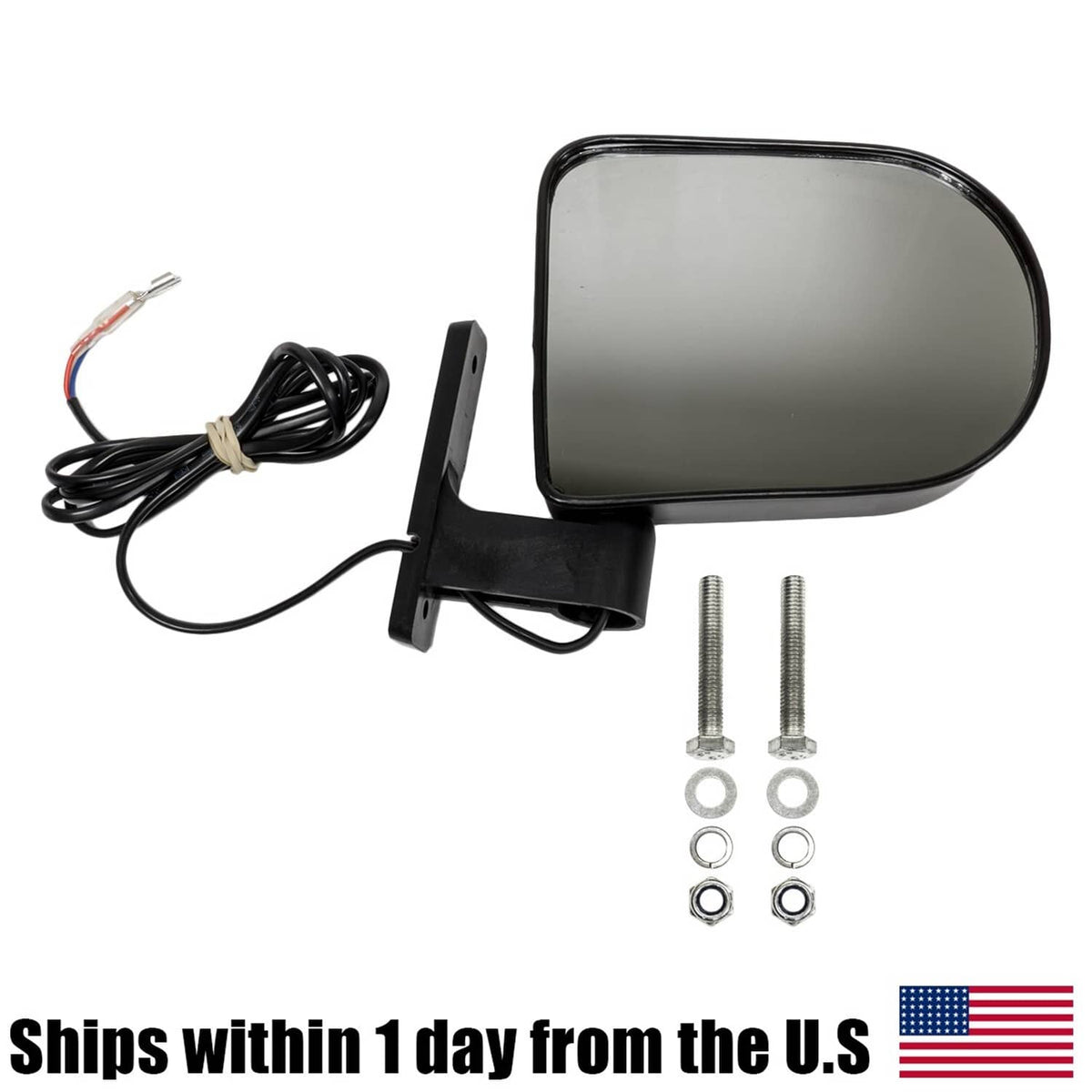Bethesda Industrial 2PK Universal Golf Cart Rear View Side Mirror with LED Indicators for EZGO Club
