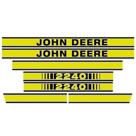 Bethesda Industrial Tractor Decal Set Hood 2240 Yellow fits John Deere 2240 JD416
