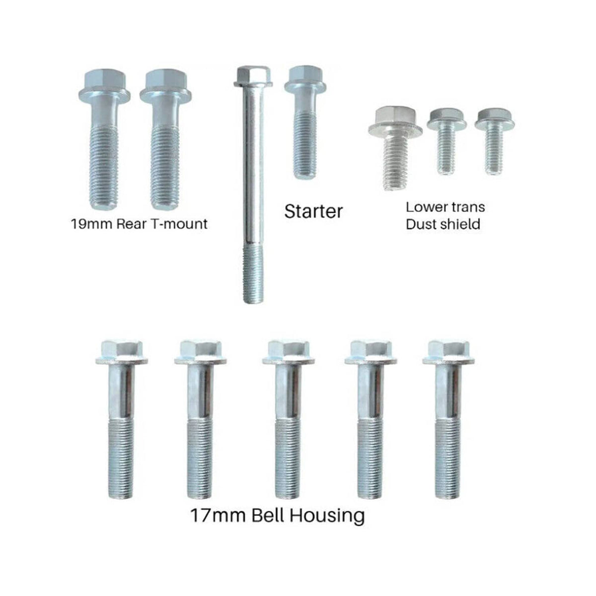 Bethesda Industrial Transmission Bolt Kit For Honda Acura B-Series B16/B18/B20 Civic EG/EK/Si 1.8L