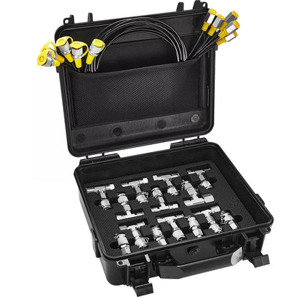 Bethesda Industrial 60Mpa Hydraulic Pressure Test Kit 5 Gauges 13 Couplings 14 Tee Connectors 5 Hose